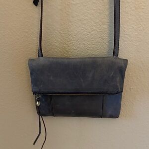 Hobo Leather Charcoal Crossbody Bag